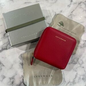 Levenger Red Leather Wallet